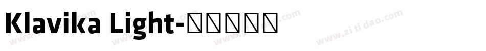 Klavika Light字体转换